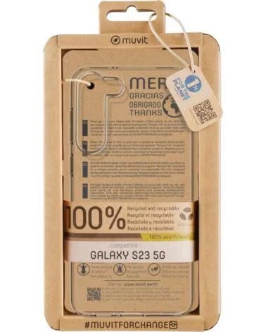 MUVIT Funda recycletek para samsung galaxy s23 5g transparente