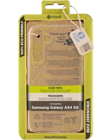 MUVIT Funda recycletek para samsung galaxy a54 5g transparente