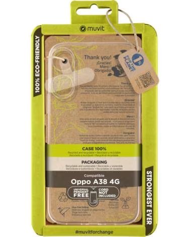MUVIT Funda recycletek para oppo a38 4g transparente