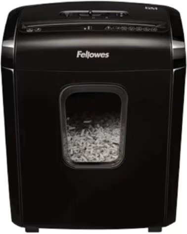 FELLOWES Destructora de papel 6m negra minicorte 4x12mm