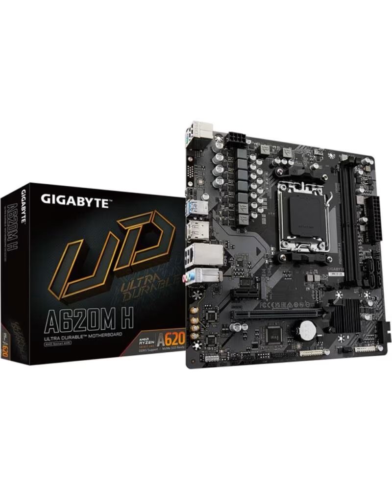 GIGABYTE Placa Base A620M H Socket AM5- DDR5- PCIe 4 0- Micro ATX