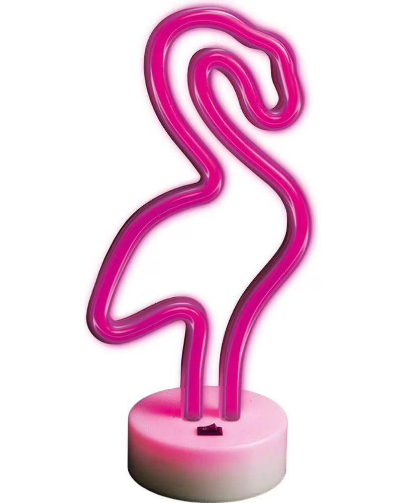 FOREVER Lampara neon led on a stand flamingo pink