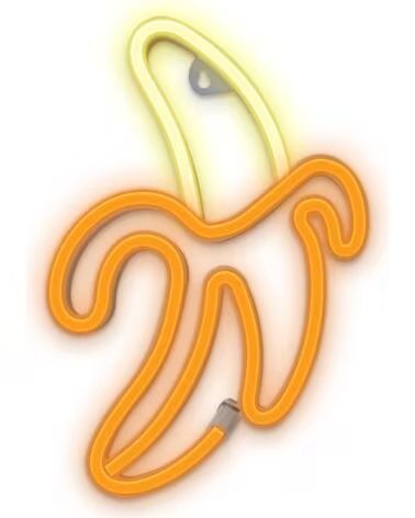 FOREVER Lampara neon led banana white yellow