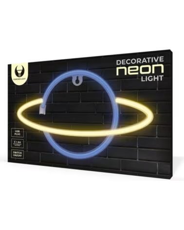 FOREVER Lampara neon led saturn yellow blue