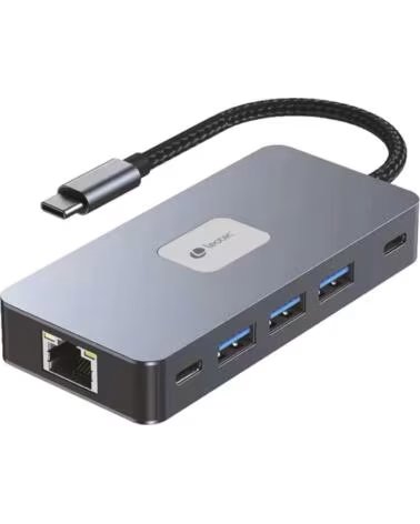 LEOTEC Docking USB Tipo-C LEDS02- 3xUSB- 1xUSB Tipo-C- 1xUSB Tipo-C PD- 2xHDMI 4K- 1xRJ45- 1xLector Tarjetas SD y MicroSD- Gris
