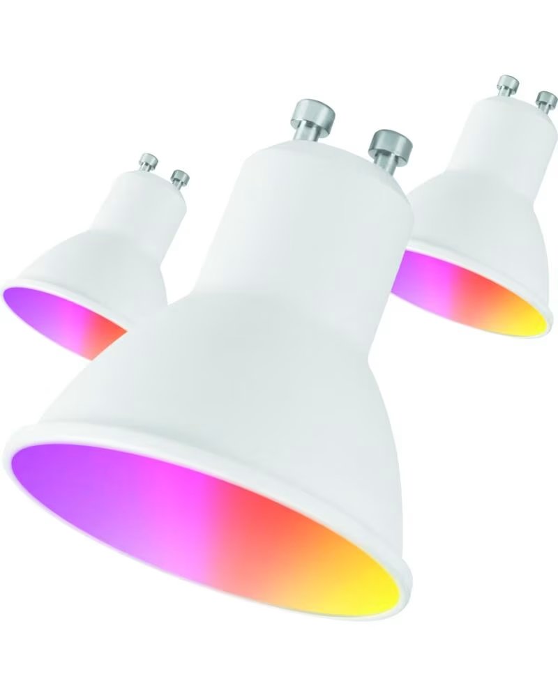 MUVIT Bombilla io gu10 5 5w rgb pack 3 unidades