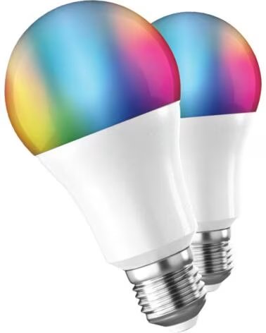 MUVIT Bombilla io a60 e27 9w rgb pack 2 unidades