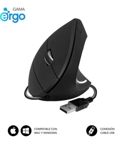 SUBBLIM Raton glide vertical ergo negro