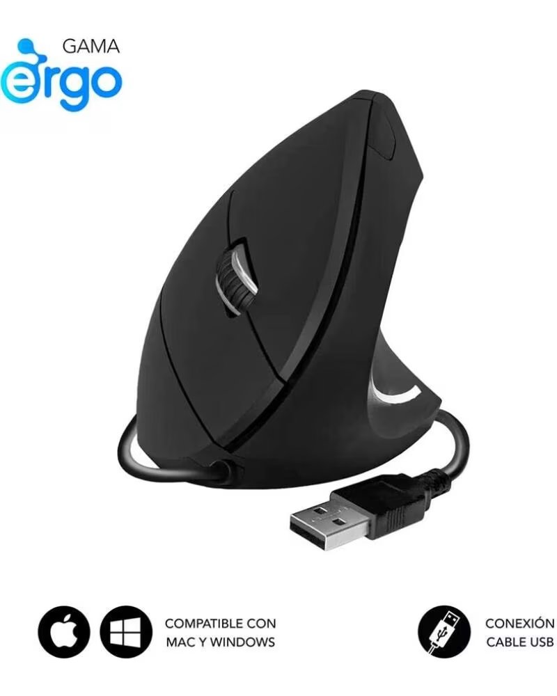 SUBBLIM Raton glide vertical ergo negro