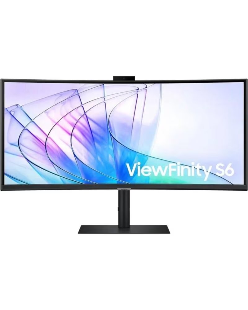 SAMSUNG Monitor Profesional Ultrapanoramico Curvo ViewFinity S6 S34C652VAU 34- UWQHD- Webcam- Multimedia- Regulable en Altura- N