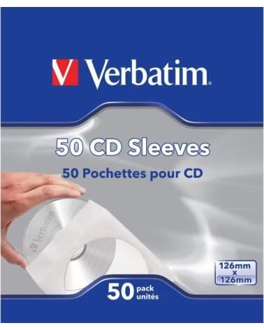 VERBATIM Fundas de papel para cd pack de 50 unidades