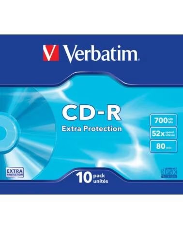 VERBATIM cd - r 700mb 52x tarrina 10 unidades slim