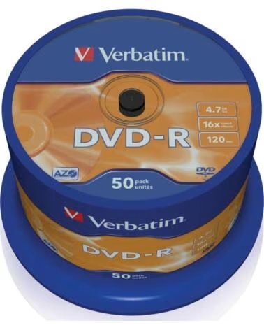 VERBATIM dvd - r 4 7gb 16x tarrina 50 unidades advanced azo