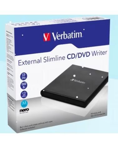 VERBATIM Regrabadora externa cd - dvd slimline usb 2 0