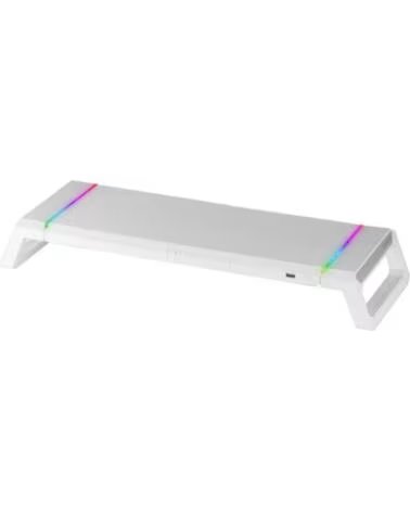 MARS GAMING Soporte sobremesa mgsone para monitor max 30kg rgb blanco