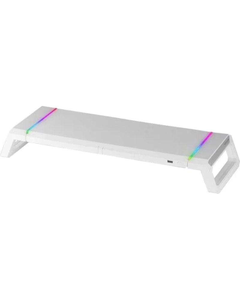 MARS GAMING Soporte sobremesa mgsone para monitor max 30kg rgb blanco
