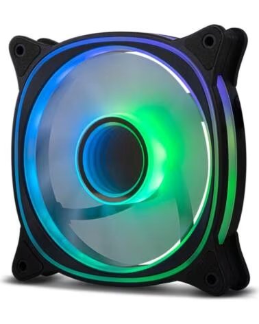 NOX Ventilador caja hummer v - fan argb espejo infinito 120mm negro