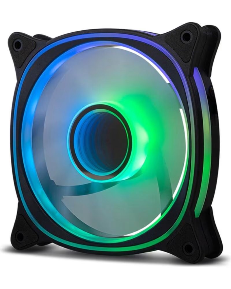 NOX Ventilador caja hummer v - fan argb espejo infinito 120mm negro