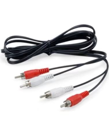 EQUIP Cable 2x rca 2 5m - macho - macho - negro