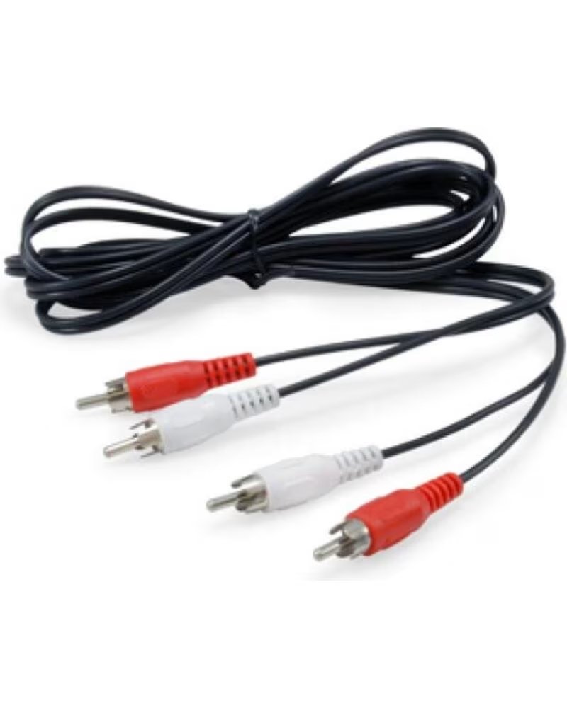 EQUIP Cable 2x rca 2 5m - macho - macho - negro