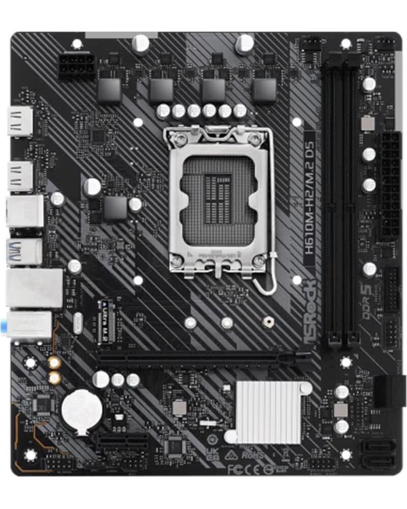 ASROCK Placa base h610m - h2 - m2 matx - 2x ddr5 - lga 1700