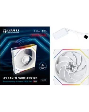 LIAN LI Ventilador caja gaming unifan tl120 inalambrico argb 120mm blanco