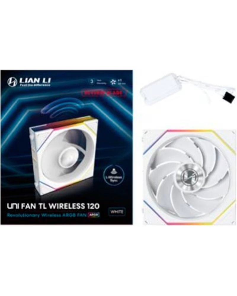 LIAN LI Ventilador caja gaming unifan tl120 inalambrico argb 120mm blanco