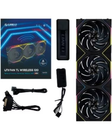LIAN LI Ventilador caja gaming unifan tl120 inalambrico argb 3x 120mm negro