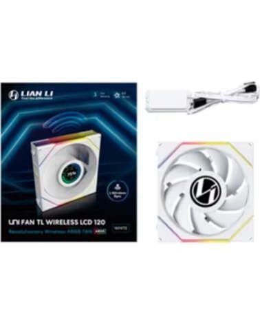 LIAN LI Ventilador caja unifan tl - lcd wireless argb 120mm white