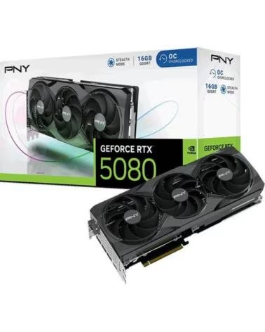 PNY Tarjeta grafica geforce rtx 5080 oc 16gb ddr7 3xdp