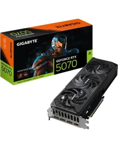 GIGABYTE Tarjeta Grafica GeForce RTX 5070 WindForce OC SFF- 12GB GDDR7