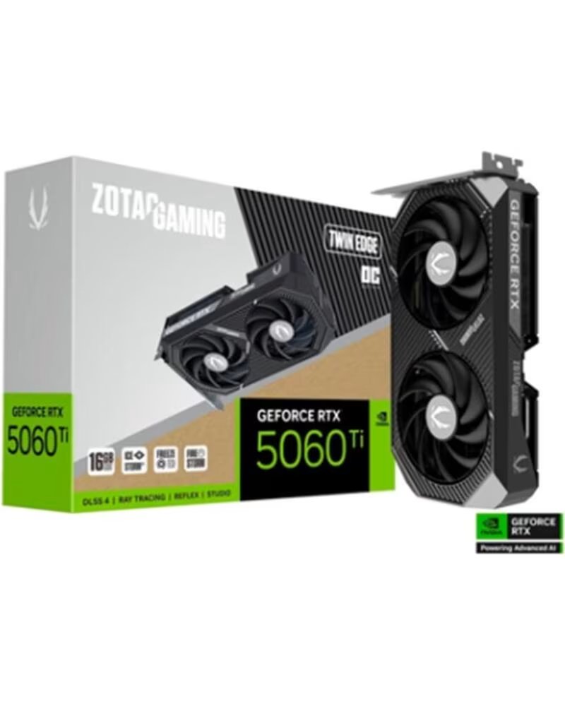 ZOTAC Tarjeta grafica rtx 5060ti 16gb twin edge oc gddr7