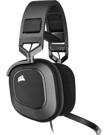 CORSAIR Auricular gaming stereo hs80 rgb usb gris