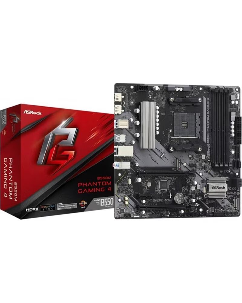 ASROCK Placa base b550m phantom gaming am4 matx