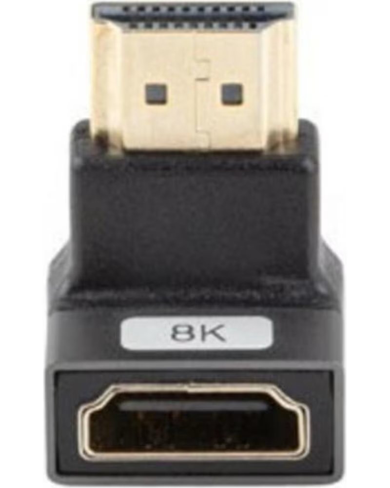 LANBERG Adaptador hdmi 8k macho - hembra angulo abajo
