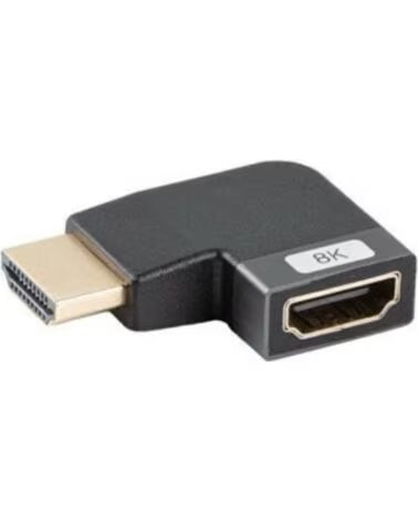 LANBERG Adaptador hdmi 8k macho - hembra angulo izquierda