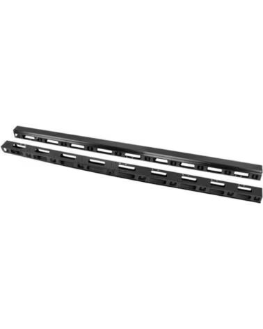 LANBERG Panel organizador de cables vertical rack 19 pulgadas 47u suelo negro 2 piezas
