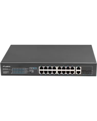 LANBERG Switch 18 puertos 100mb 16xpoe - 2x gbit ether 250w rack 19 pulgadas