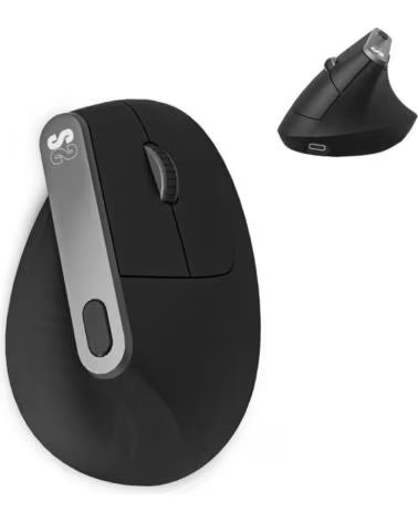 SUBBLIM Raton inalambrico vertical ergo dual mouse battery negro