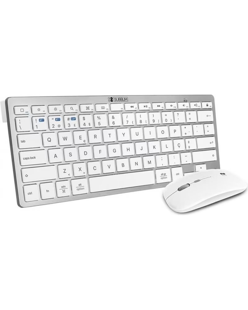 SUBBLIM Teclado raton combo plata portugues