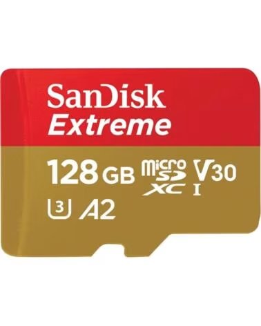 SANDISK Tarjeta memoria micro secure digital 128gb extreme clase 10 uhs - i u3 adaptador