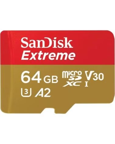 SANDISK Tarjeta memoria micro secure digital 64gb extreme clase 10 uhs - i u3 adaptador