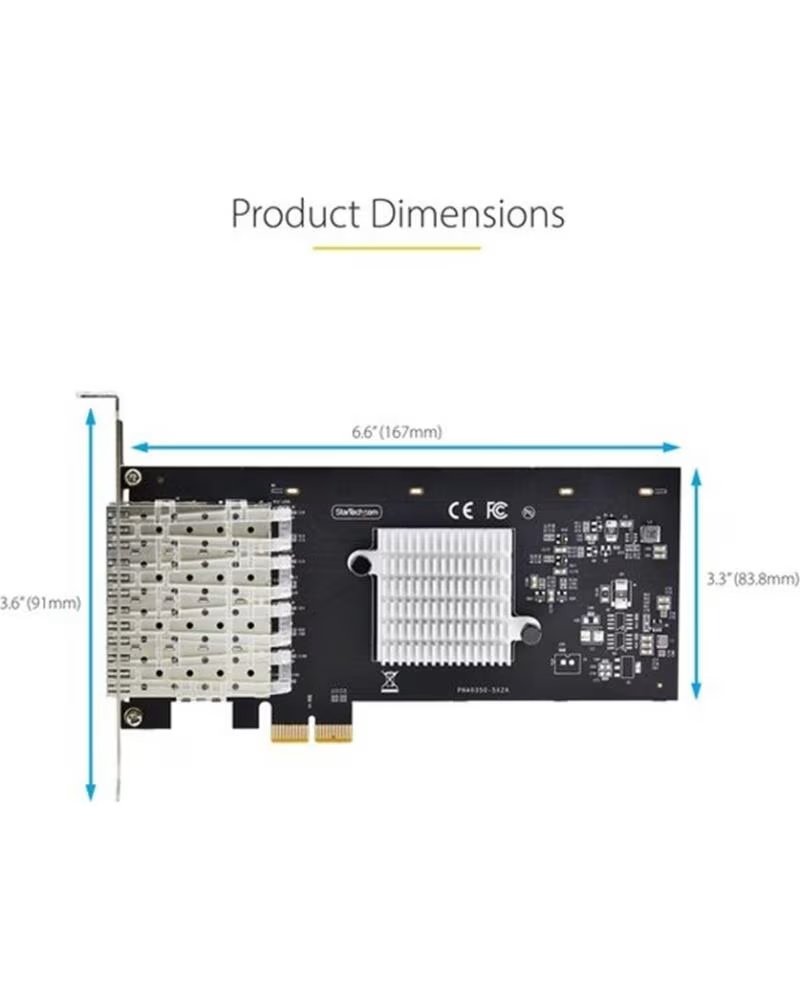 STARTECHCOM Tarjeta de red startech p041gi - network - card 4x sfp