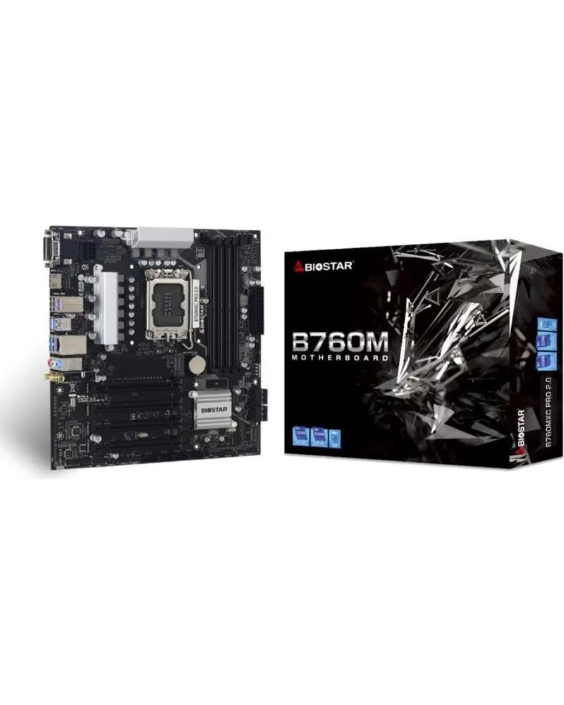 BIOSTAR Placa base b760mxc pro matx - 4xddr5 - 8x sata3 lga 1700