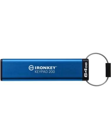 KINGSTON Memoria usb 3 2 64gb ironkey keypad 200