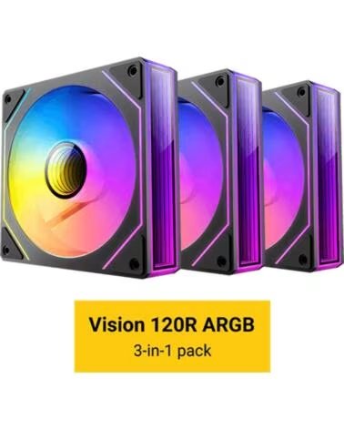 ANTEC Ventilador caja vision 120r argb 3x 120mm negro