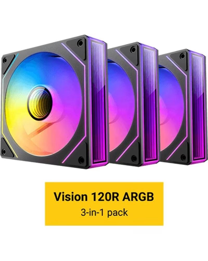 ANTEC Ventilador caja vision 120r argb 3x 120mm negro