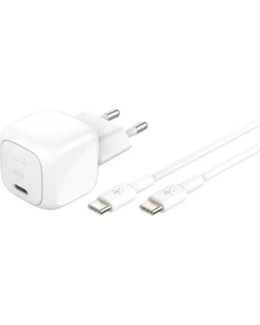 BELKIN Cargador de pared wca008kq1mwh - b6 30w usb tipo c cable usb tipo c blanco
