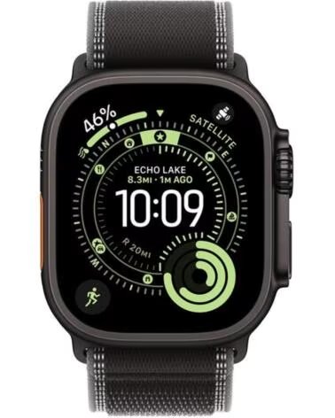 APPLE Smartwatch watch ultra 3 gps cellular 49mm black titanium case black - charcoal trail loop - s - m