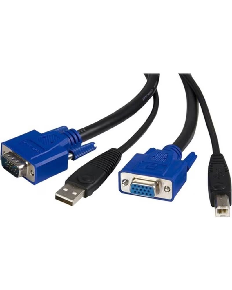 STARTECHCOM Cable kvm 2 en 1 startech 1 8m